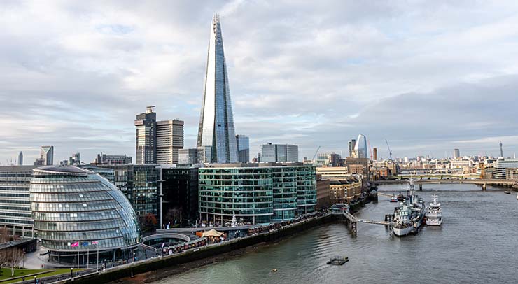 London City skyline for Binance decision